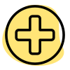 Hospital cross sign isolated on a white background icon