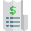 Billing for the hotel expenses and invoices icon