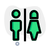 Toilet for both male and female in the hotel room icon