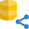 Share files on a database backup network icon