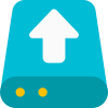 Upload files on a single server computer disk drive icon