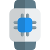 Powerful processor embedded into Smartwatch system layout icon