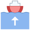 Bateau quittant le port icon