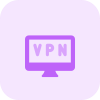 Desktop virtual private network for secured internet connectivity icon