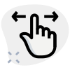 Single finger touch with slide left and right feature icon