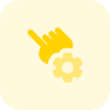 Finger touchscreen settings isolated on a white background icon