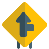 Intersect road from right towards front lane road signal icon