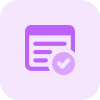 Web content checklist on various topics layout icon