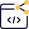 Share programming code to peers in the organization icon