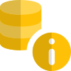 Secured network database with internal specification info icon