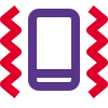 Mobile phone vibration and call notification layout icon