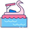 external-pedalo-transport-flaticons-lineal-color-flat-icons icon