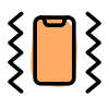 Smartphone vibrate forming the wave pattern layout icon