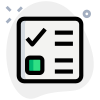 Conventional ballot paper voting with checkbox and tick icon