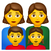 Familie – Frau-Frau-Mädchen-Junge icon
