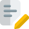 Edit document with pencil or pen layout icon