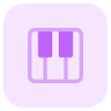 Music keyboard layout with multiple sound effects icon