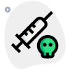 Lethal poisonous injection shot isolated on a white background icon