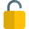 Unlock security lock with permission granted to access icon