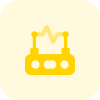 Electromagnetic waves are running with two electrodes icon