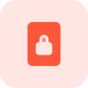 File unlocking with padlock isolated on white background icon