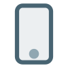 Modern smartphone with biometric home button layout icon