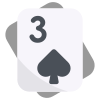 52 Three of Spades icon