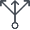 frecce ramificate icon