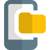Mobile phone internal folders on an android operating system icon