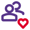 Favorite team to work on with a heart logotype icon