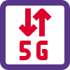 Fifth Generation of internet connectivity in cellular network icon