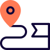 Location with pin for navigation isolated on a white background icon