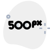 500px image hosting and stock pictures website icon