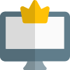 Membership crown badge for desktop computer online member icon