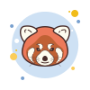 Panda rouge icon