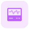 EKG or ECG machine with wave monitor layout icon