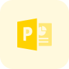 Microsoft PowerPoint is a presentation program for companies icon