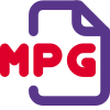 MPG file is a common video file that uses a digital video format and audio icon