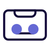 Audio cassette tape for recording and other entertainment purpose icon