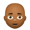 Bald Man Medium Dark Skin Tone icon