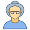사람-노인-여성-피부-유형-3 icon