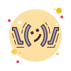 emoticon "alzata di spalle". icon