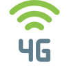 Fourth generation network and internet connectivity logotype icon