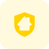 Smart home protector with defensive security system icon