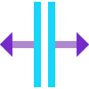 Horizontal teilen icon