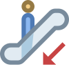 Escaleras mecánicas hacia abajo icon
