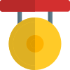 Chau gong is referred to chinese gong suspended gongs icon