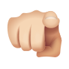 Zeigefinger-auf-den-Betrachter-heller-Hautton-Emoji icon