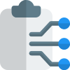 Network planner with clipboard checklist isolated on a white background icon