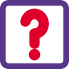 Question mark for the help and queries icon